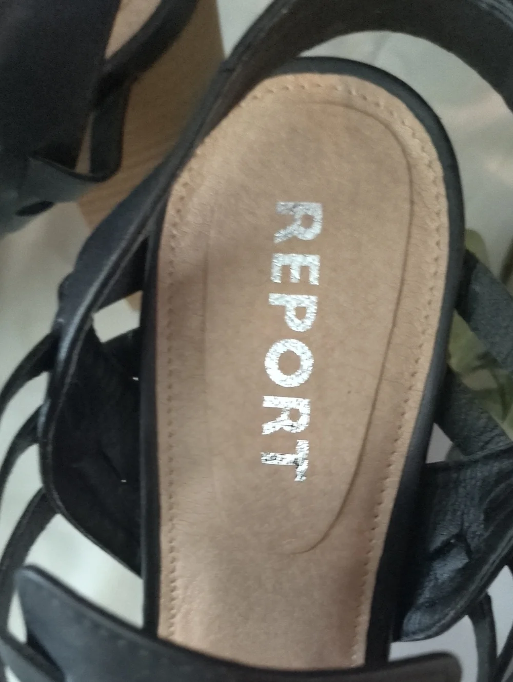 Report Black Strappy Heeled Sandals EUC